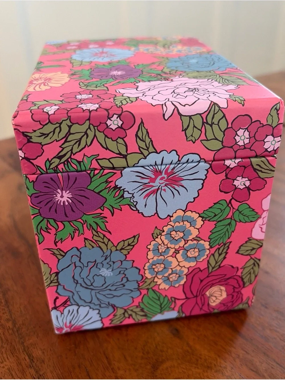 Vera Bradley Recipe Box Cards Set Vibrant Gardenias Pink Floral Kitchen NWOT